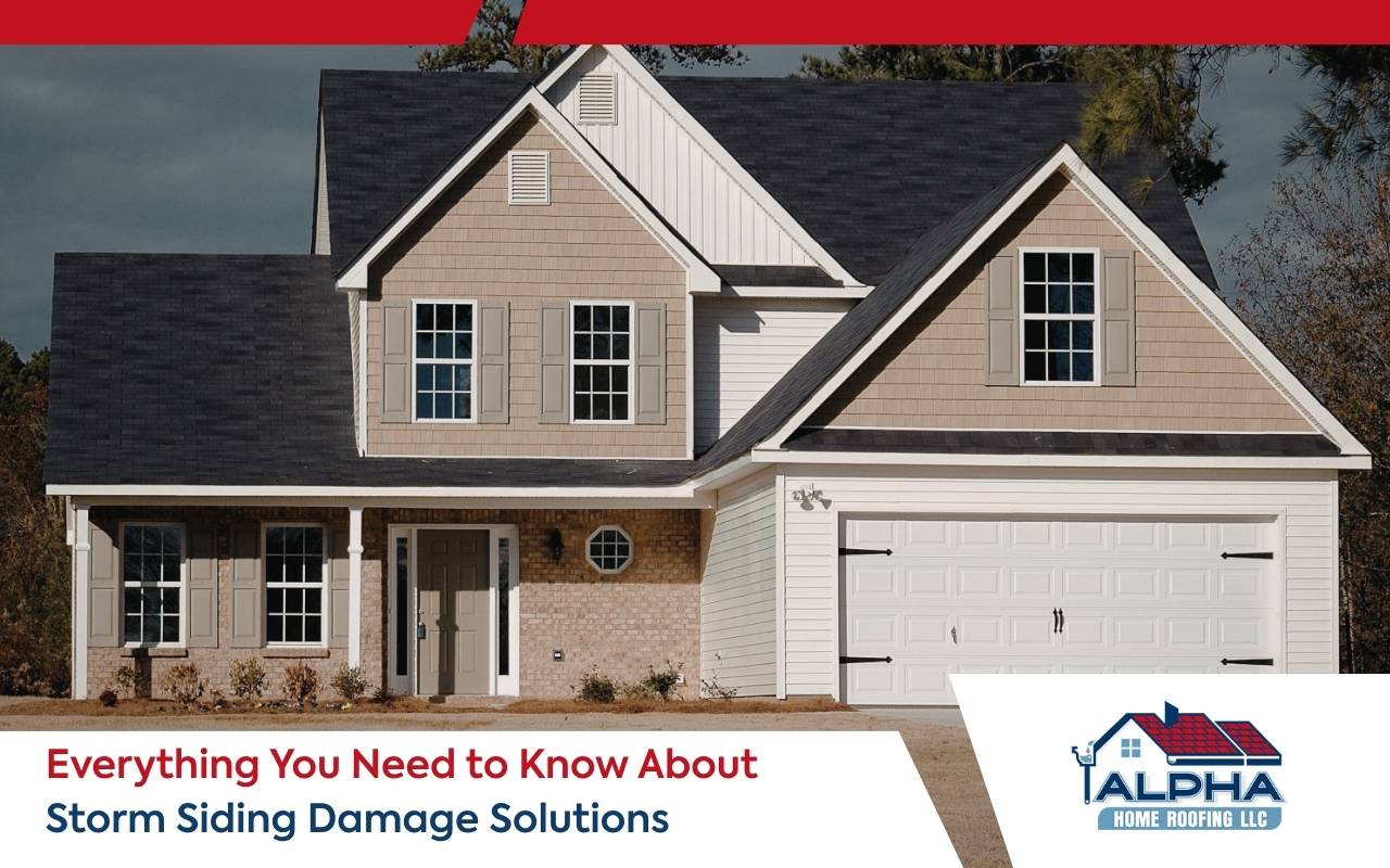 Contractor inspecting siding panels for storm siding damage