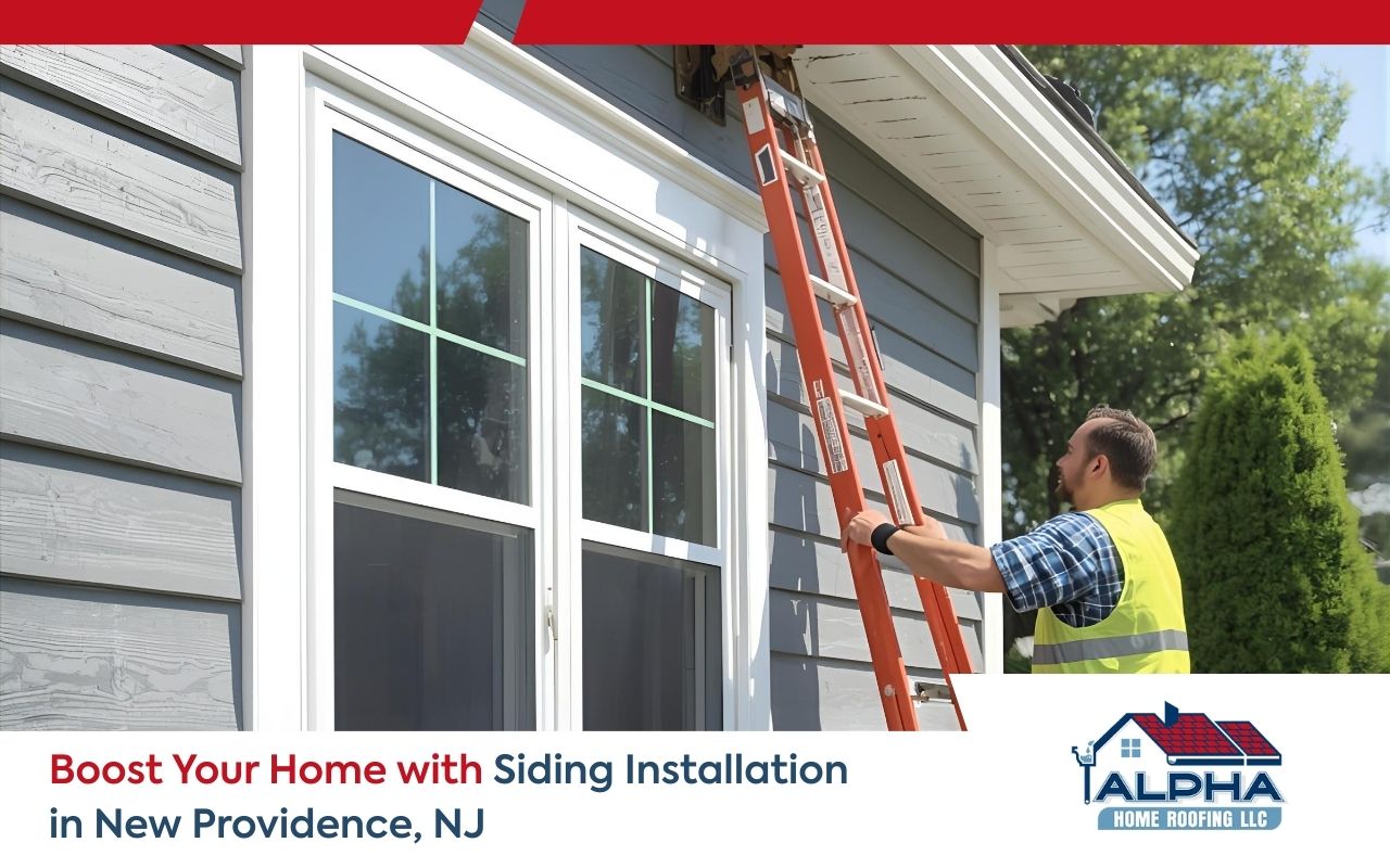 Siding Installation in New Providence, NJ on a modern home exterior with clean trim