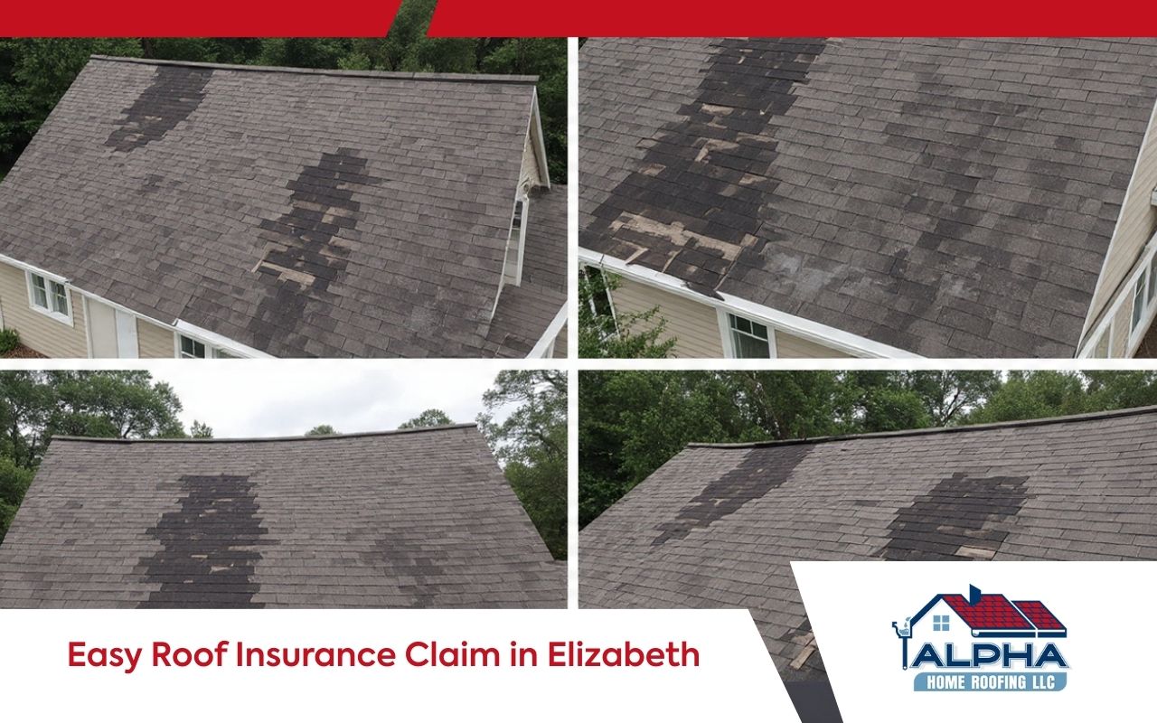 Roof insurance claim in Elizabeth checklist showing claim steps and required photos