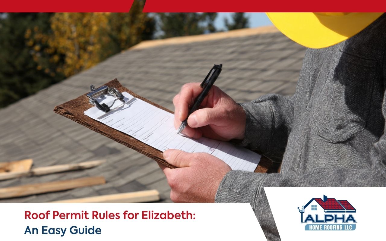 Inspector visit during Roof permit requirements for Elizabeth to confirm safe roof work