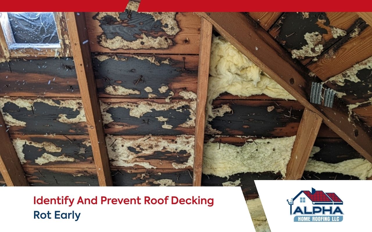 roof decking rot under damaged shingles