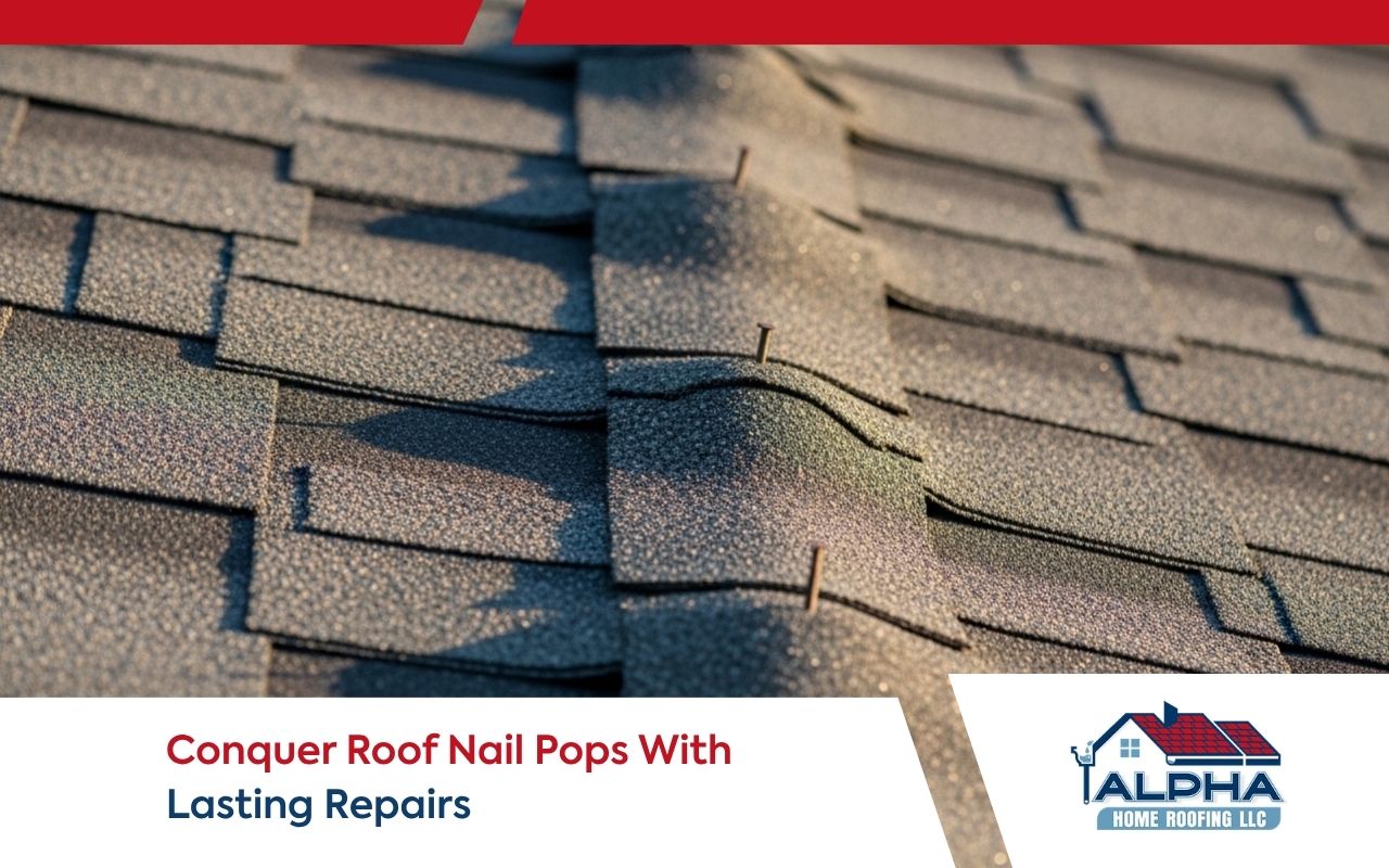 Professional roof repair for roof nail pops on shingles