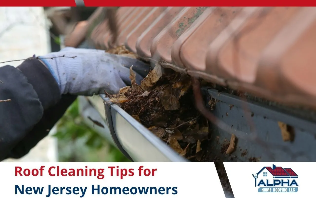 Gutter cleaning as part of spring roof maintenance