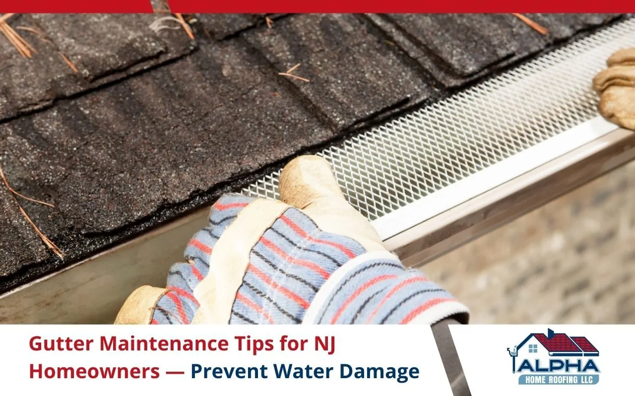 Close-up of gutter guards installed to prevent debris clogs