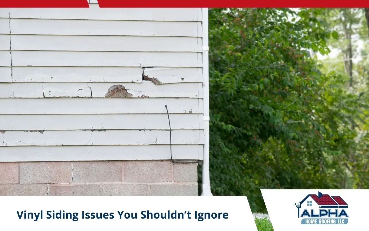 Warped and faded vinyl siding needing replacement