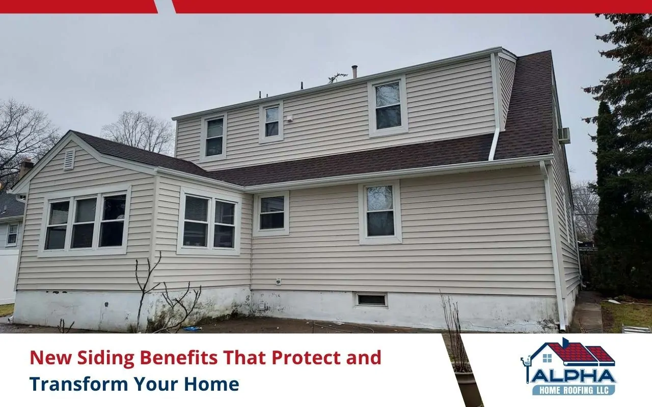 New siding being installed on a residential home in New Jersey