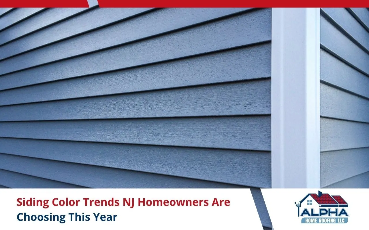 Stylish house with navy blue siding and white trim