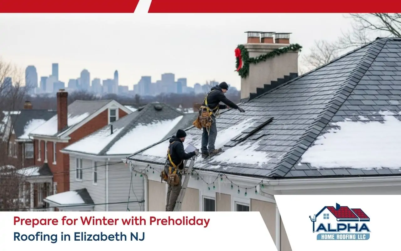Gutter cleaning for pre-holiday roofing in Elizabeth, NJ