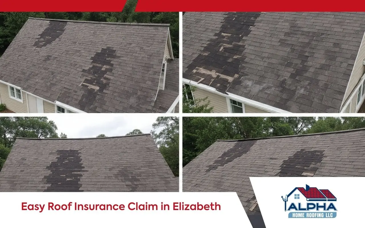Roof insurance claim in Elizabeth checklist showing claim steps and required photos