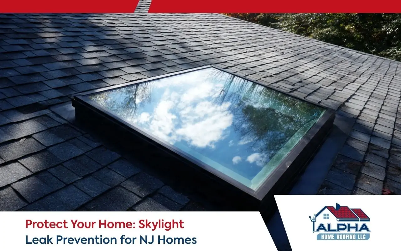 Skylight leak prevention for NJ with seasonal roof checks around the skylight