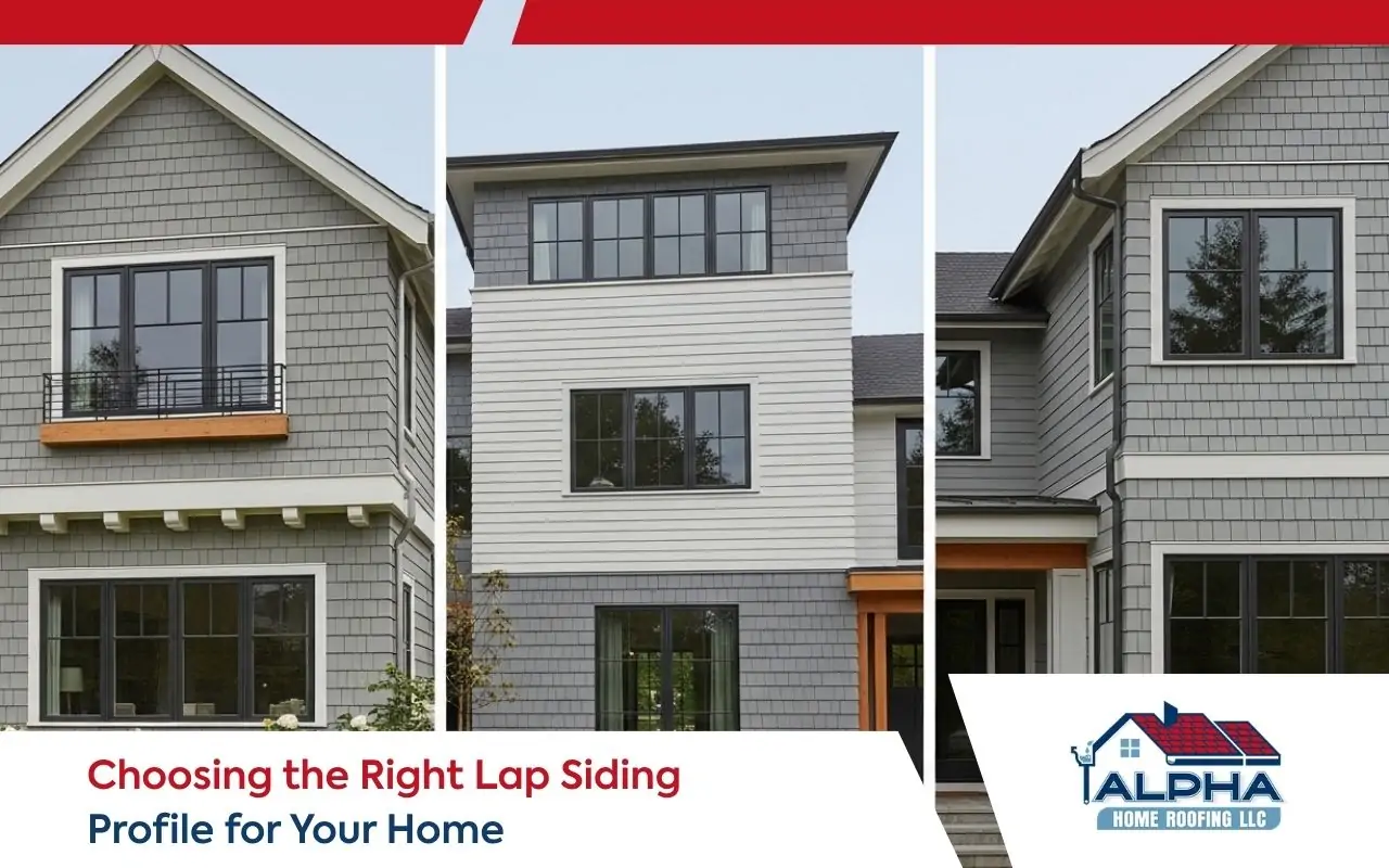 lap siding profiles on a stylish home exterior
