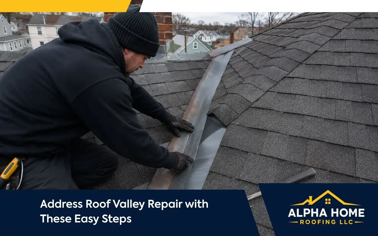 Open roof valleys guiding rainwater away from the roof